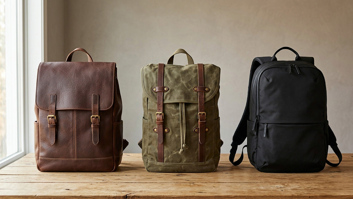 black vs brown leather backpack Parker - Built-In Zippered Laptop Sleeve - With Adjustable Shoulder Straps - while two large zippered compartments offer space for everything from tech to an extra layer The Mini Della Fine Leather