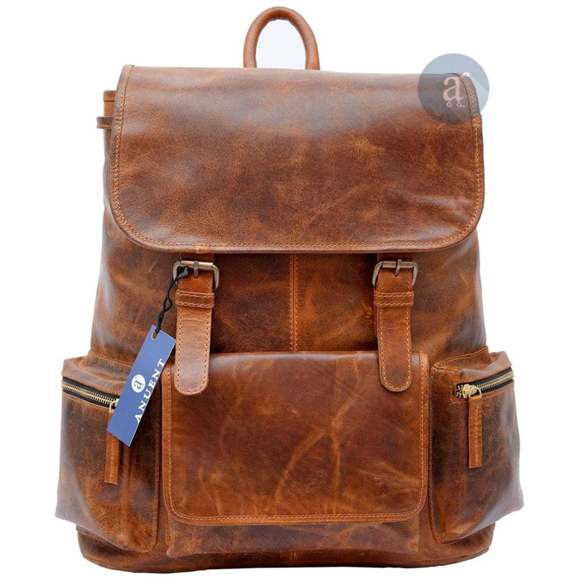 Brown Solid Mens Leather Executive Bag, Size: 39 X 9 X 29 cm