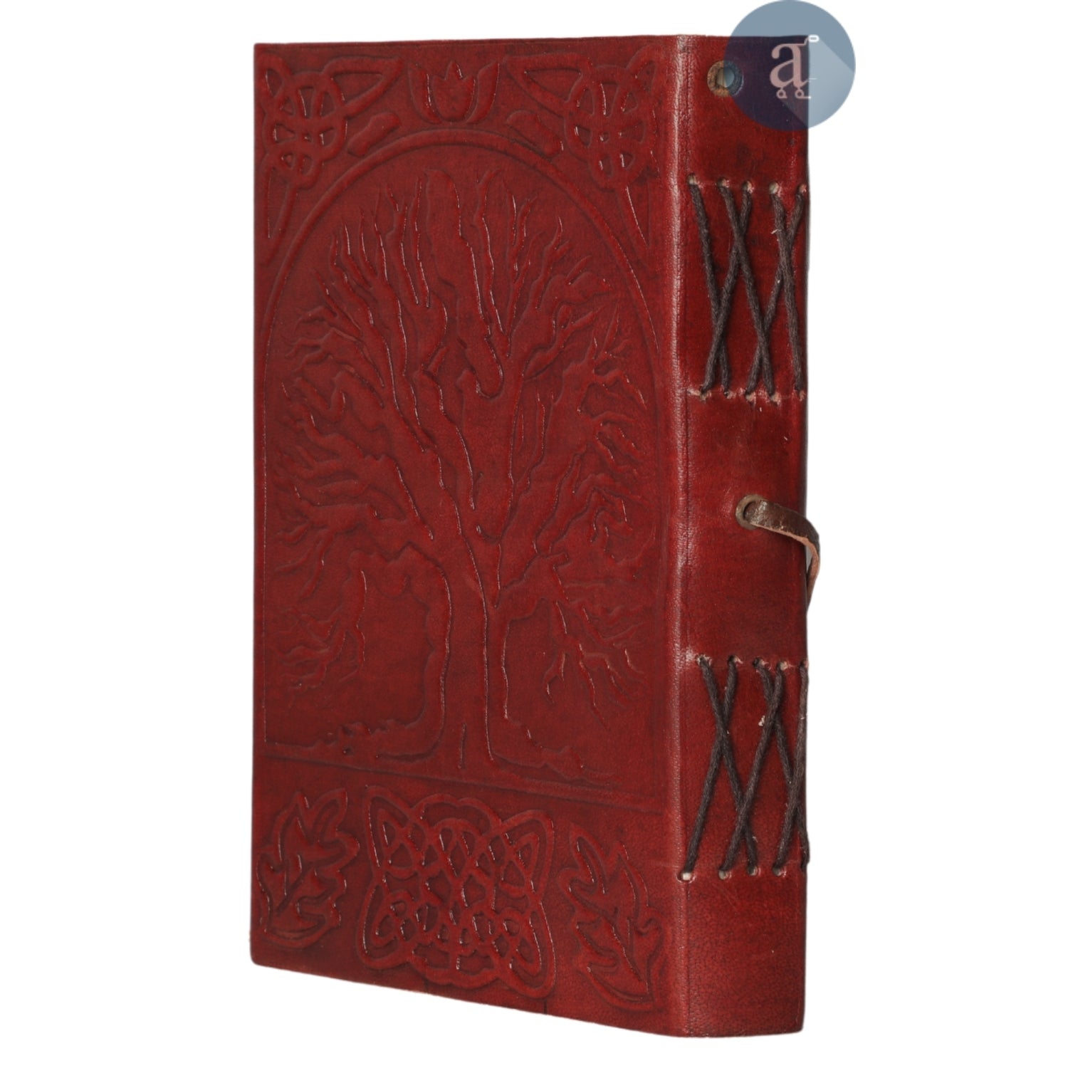 Tree Of Life Embossed Leather Journal Threading