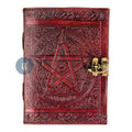 Personalized Leather Journal with Pentagram Star