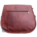 Large leather tote bag back side