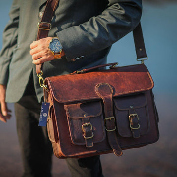 Leather Briefcase Bag