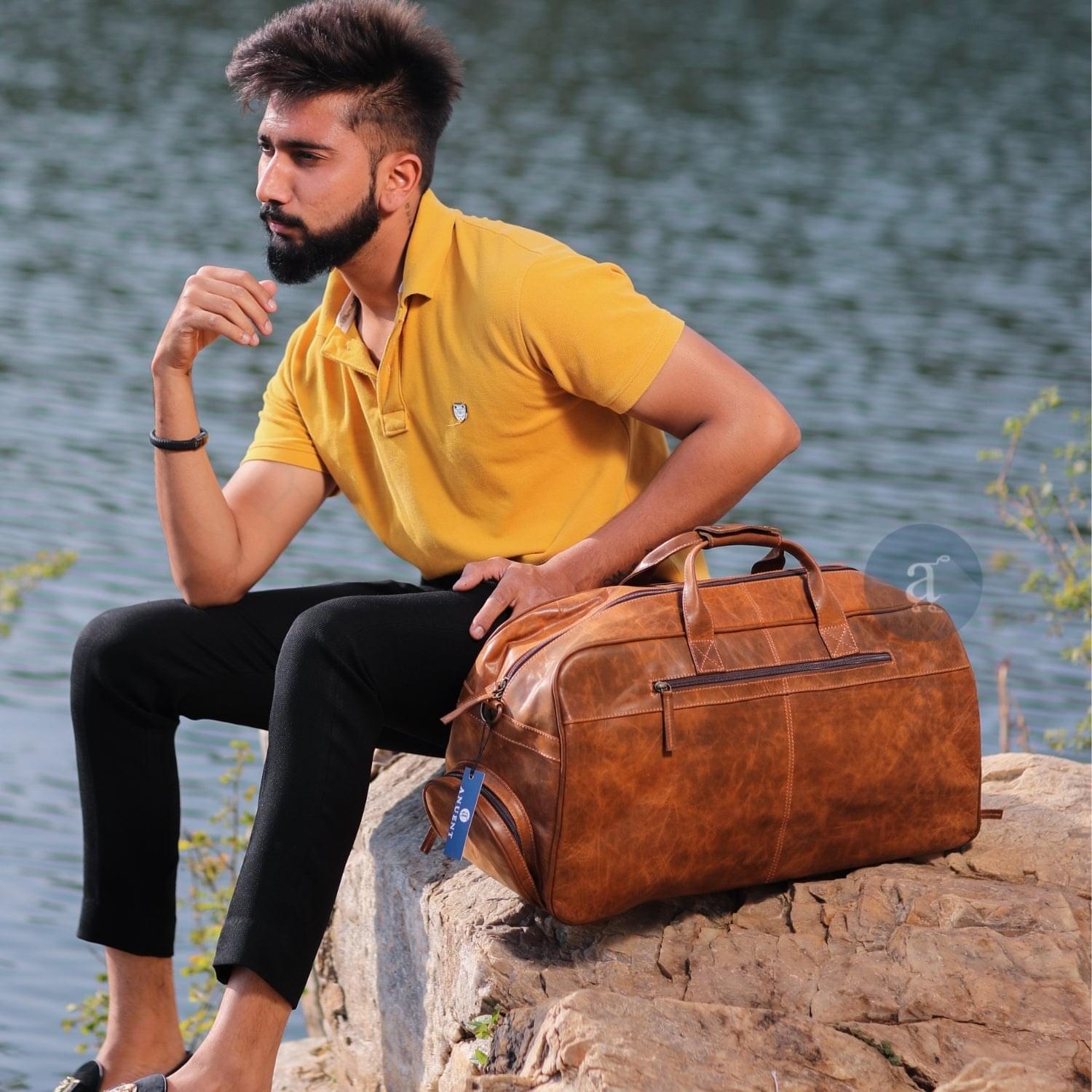 Man sitting with The Gym Bag