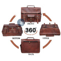 Leather Messenger Bag for Men 360 Degree View