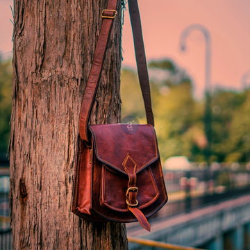 Leather Sling Bag for Women