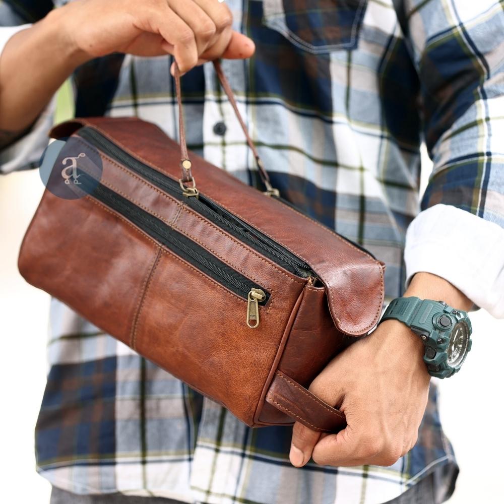 braun men's travel grooming bag with canvas handle The Groomer