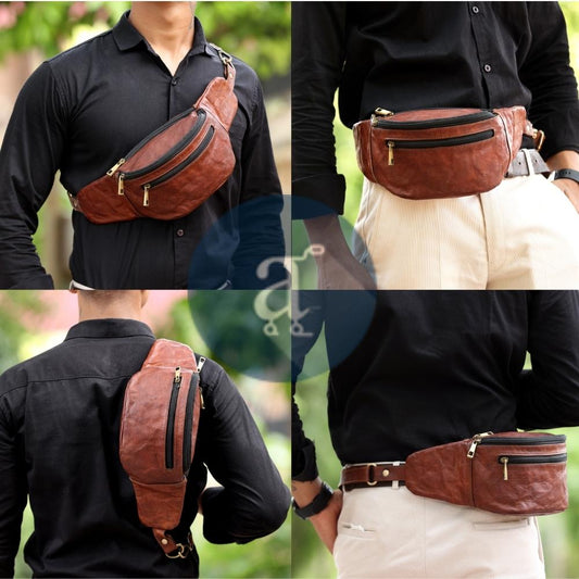 Brown Leather Fanny Pack