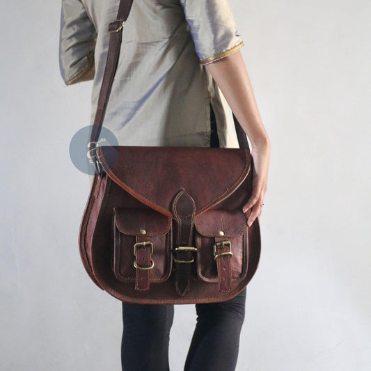 Women Carrying Genuine Tote Bag with Shoulder Strap