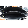 Soft Black Handbags Zipper Compartments