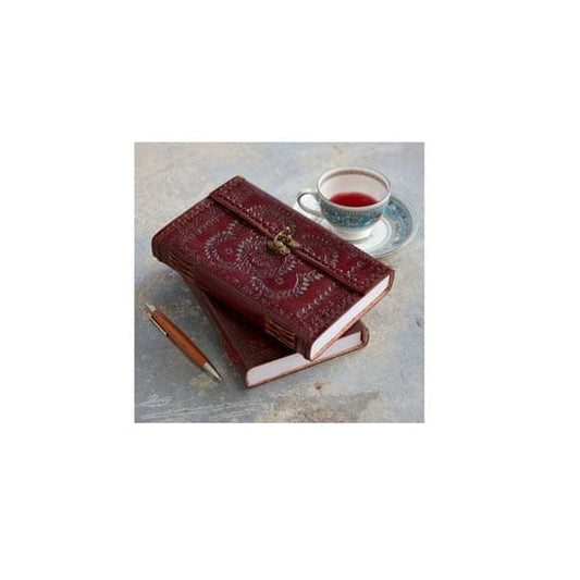 Handmade Brown Leather Antique Journal With Traditional Design