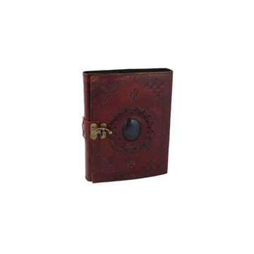 Embossed Leather Journal - Blue Stone Leather Embossed Journal