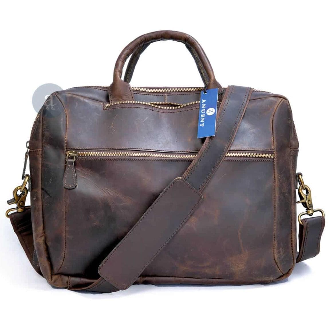 cut n paste ashford convertible leather backpack Handmade Buffalo Leather 2-in-1 Briefcase Bag Cum Backpack