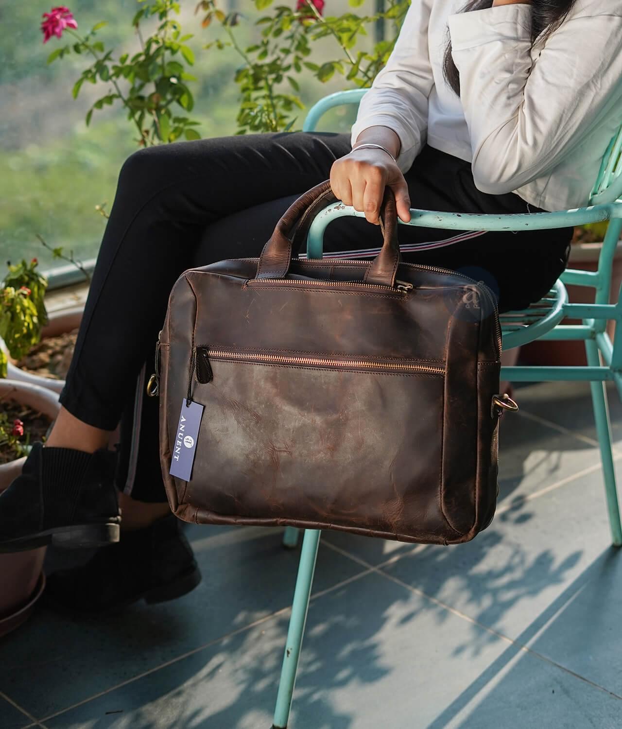 Handmade Buffalo Leather 2-in-1 Briefcase Bag Cum Backpack Handmade Buffalo Leather 2-in-1 Briefcase Bag Cum Backpack