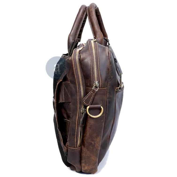 Handmade Buffalo Leather Convertible Backpack