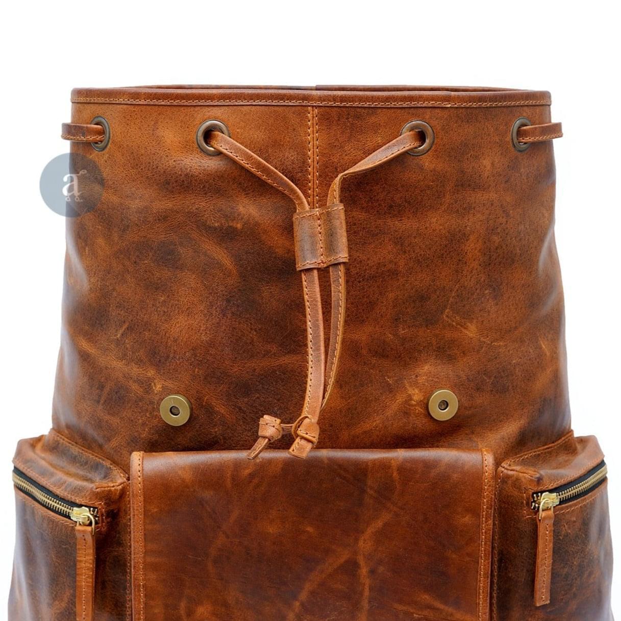 buffalo david britan bags backpack leather Buffalo Leather Backpack