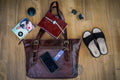 Brown Purse with Accessories