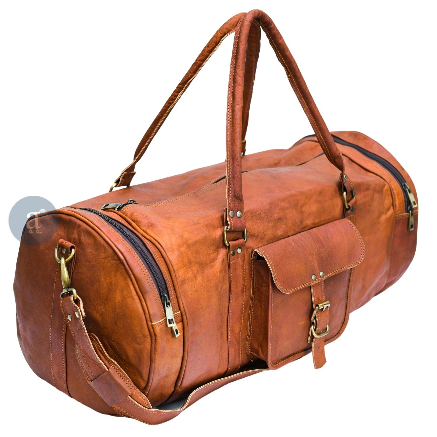 Leather Weekend Bag For Women Top Handles