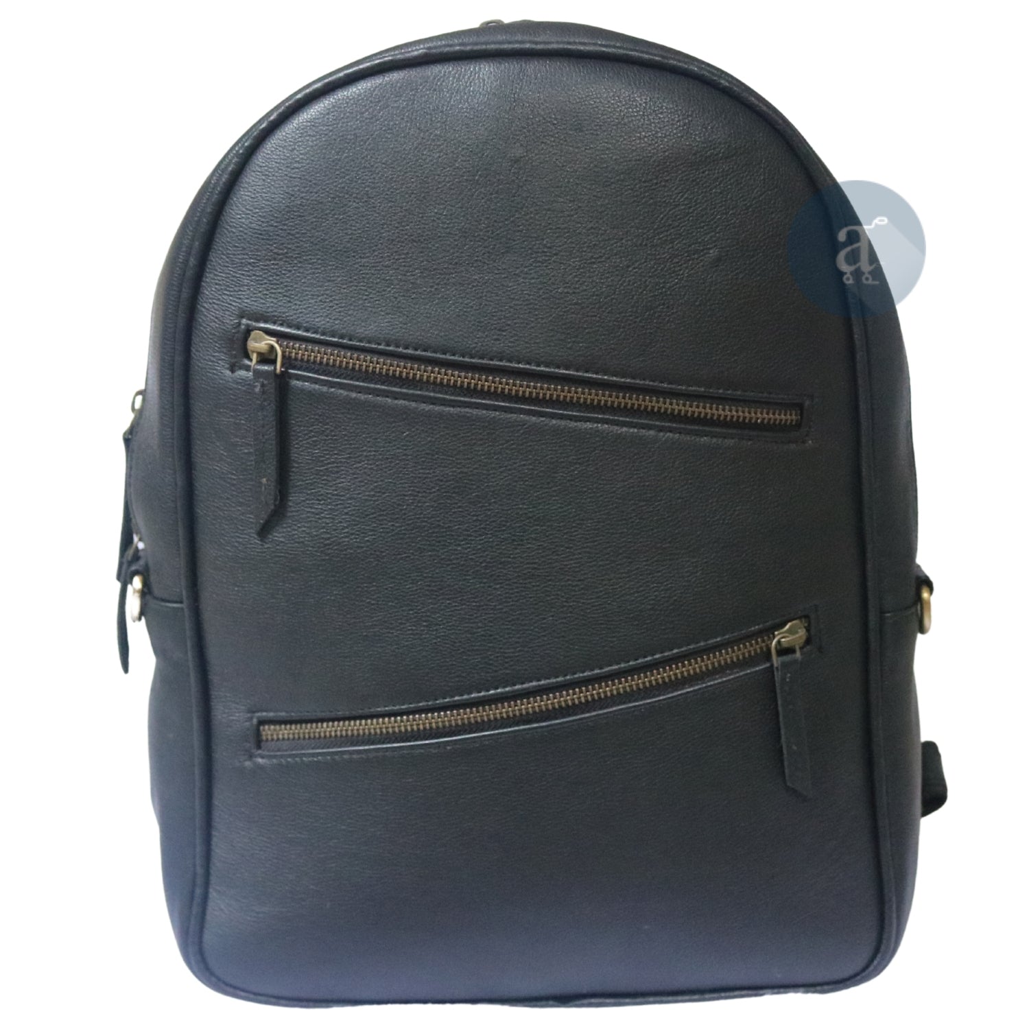 Women's Black Leather Backpack