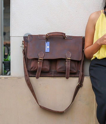 Leather Laptop Bag For Women
