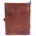 Personalized Leather Travel Journal Back View