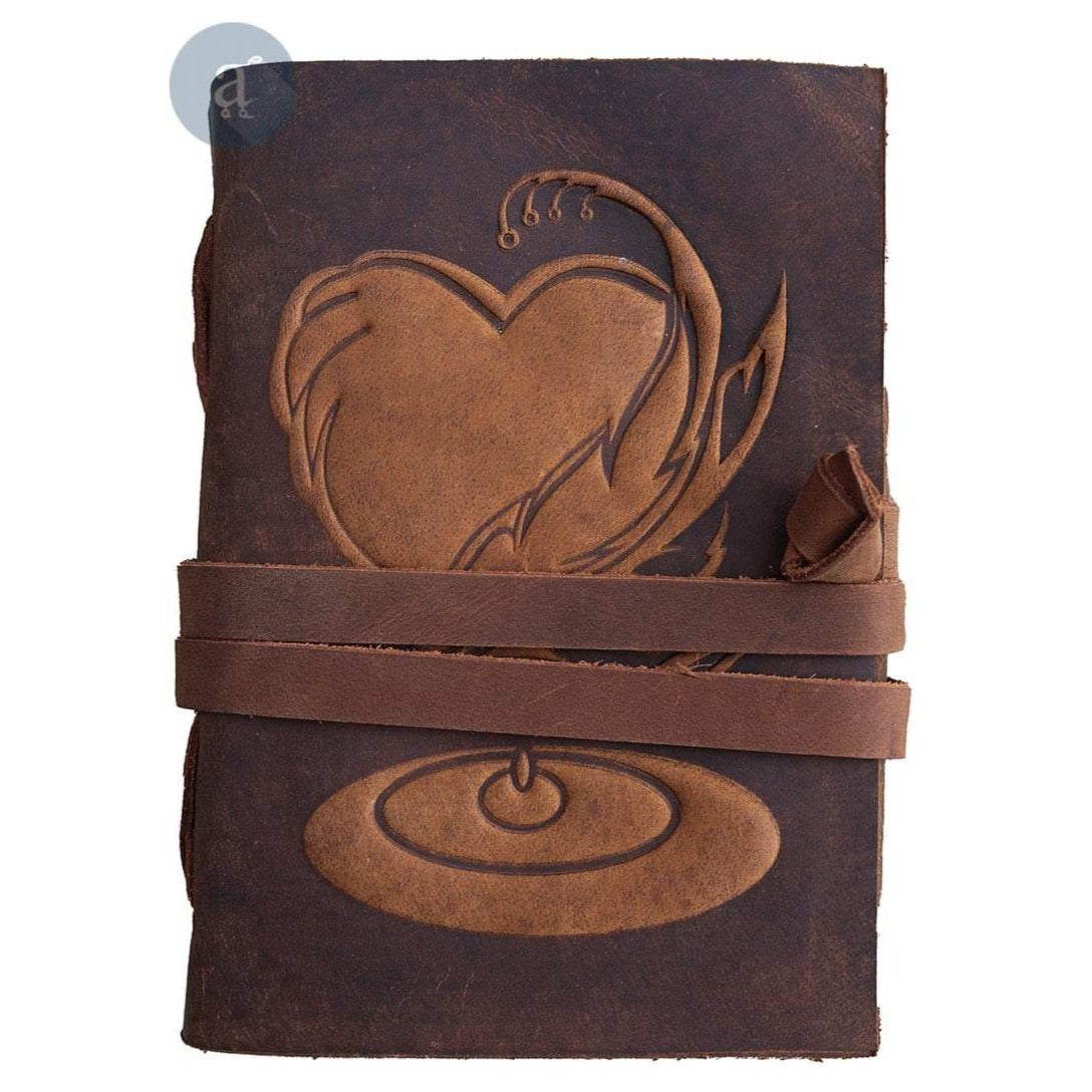 Brown Color Soft Leather Journal Front Design