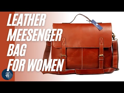 Leather Messenger Bag for Women Video