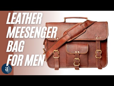 Leather Messenger Bag for Men Video