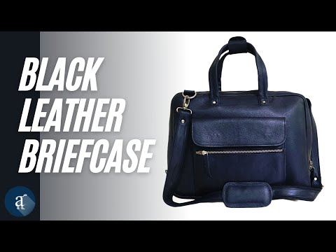 Black Leather Briefcase Video