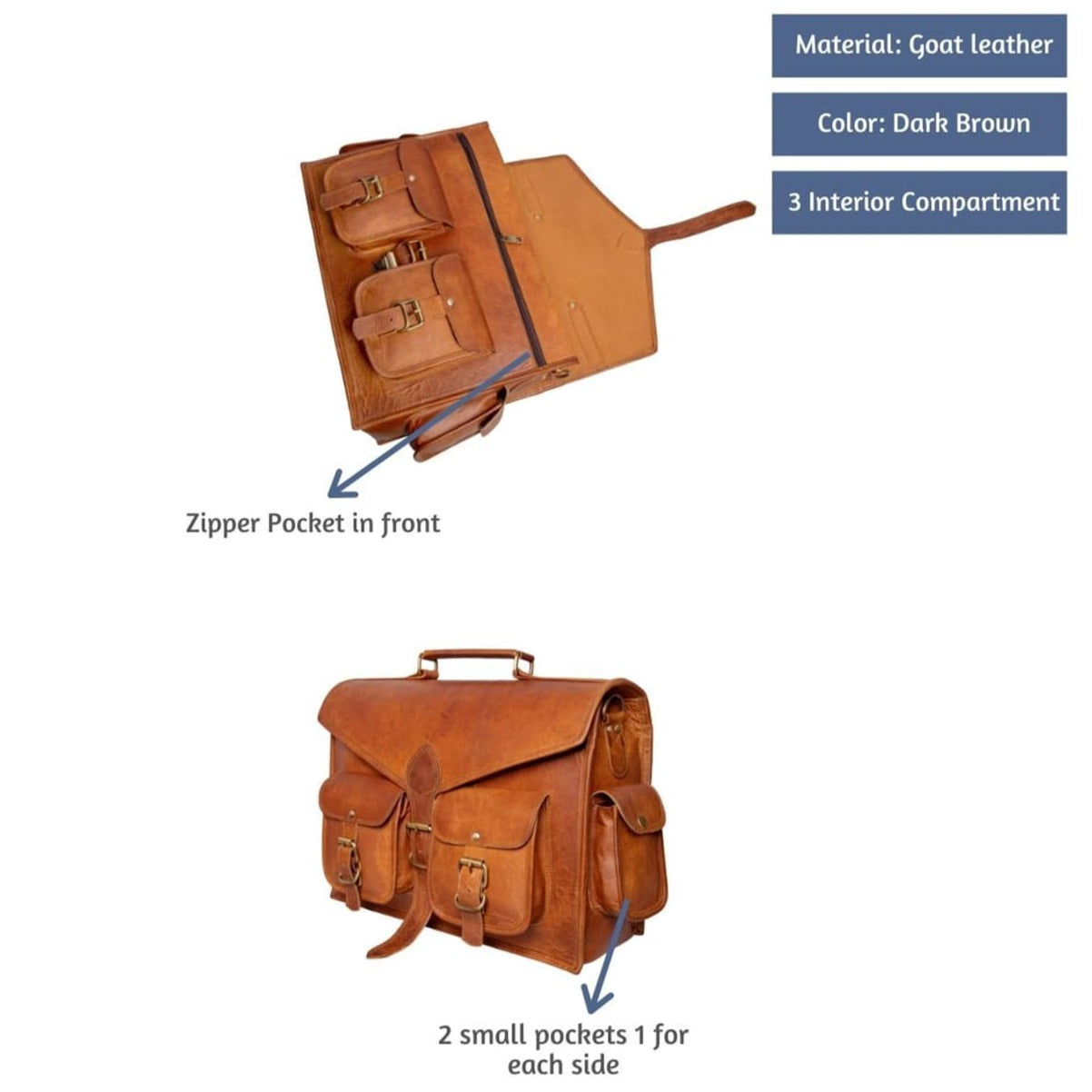 small leather satchel