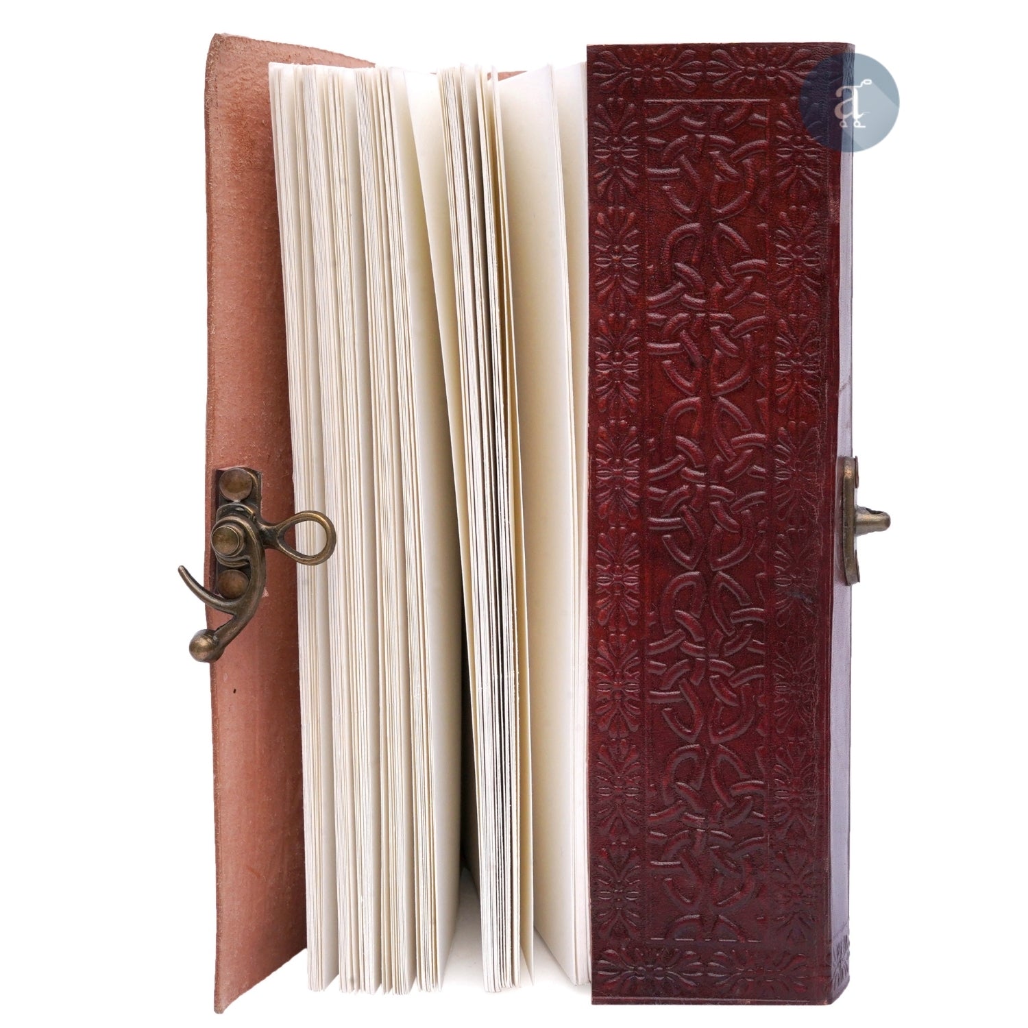 Tree Of Life Leather Journal with Lock Pages