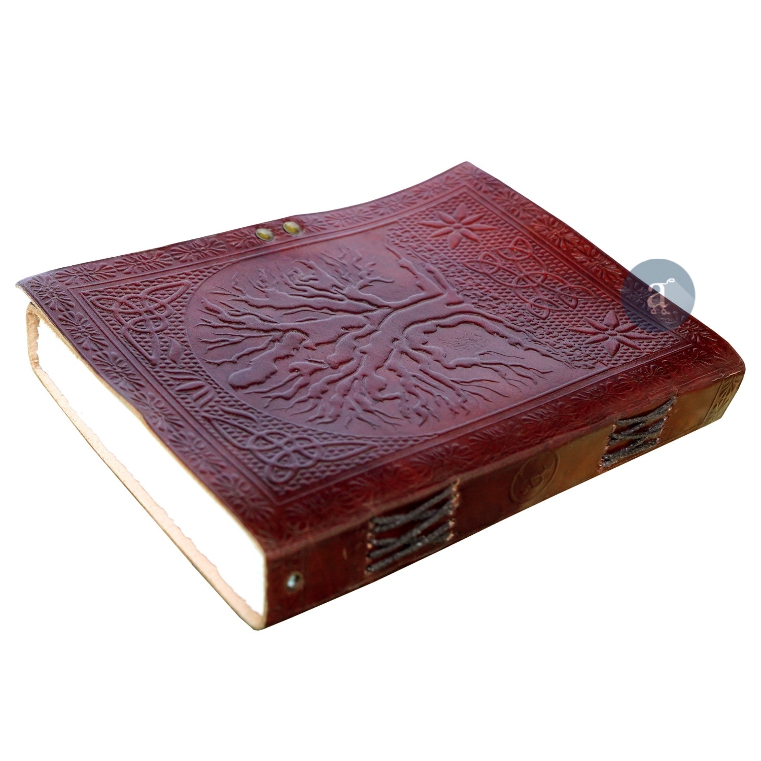 Tree Of Life Leather Journal with Lock Threadings