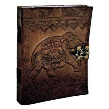 Elephant Engraved Leather Journal