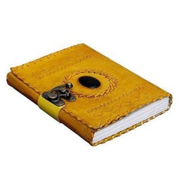 Yellow Leather Journal Closure